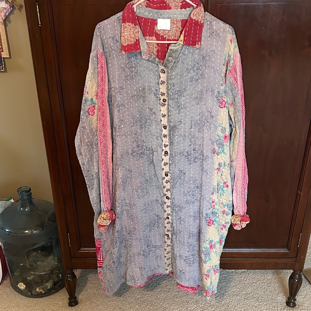 Patchwork Floral Button-Front Women's Jacket - Mu… - image 2